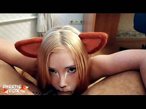 ❤️ Kitsune اس کے منہ میں ڈک اور سہ نگل ❌ مقعد فحش ❤